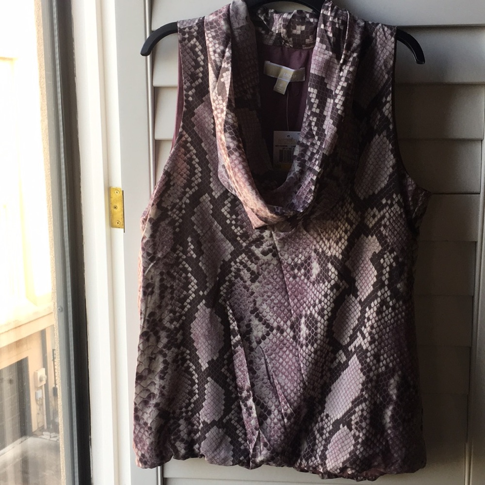 Michael Kors sleeveless top with elastic waist